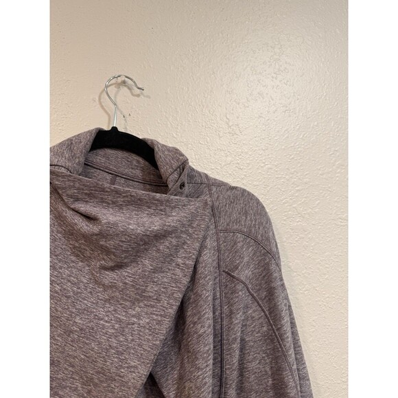 Lululemon Rulu Rally Wrap Jacket Heathered Graphite Purple Rulu Soft Size 8 - Picture 4 of 6